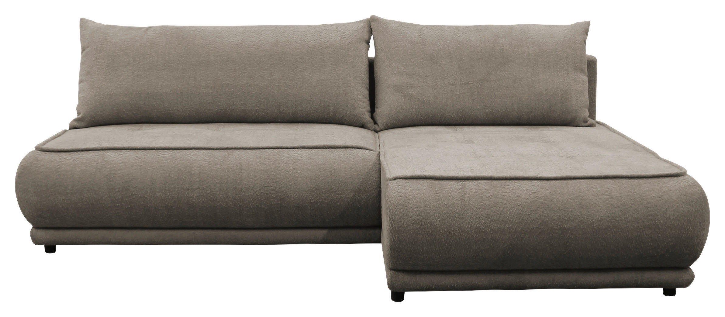 ECKSOFA in Bouclé Beige  277/179 cm  - Beige/Schwarz, Design, Kunststoff/Textil (277/179cm) - MID.YOU