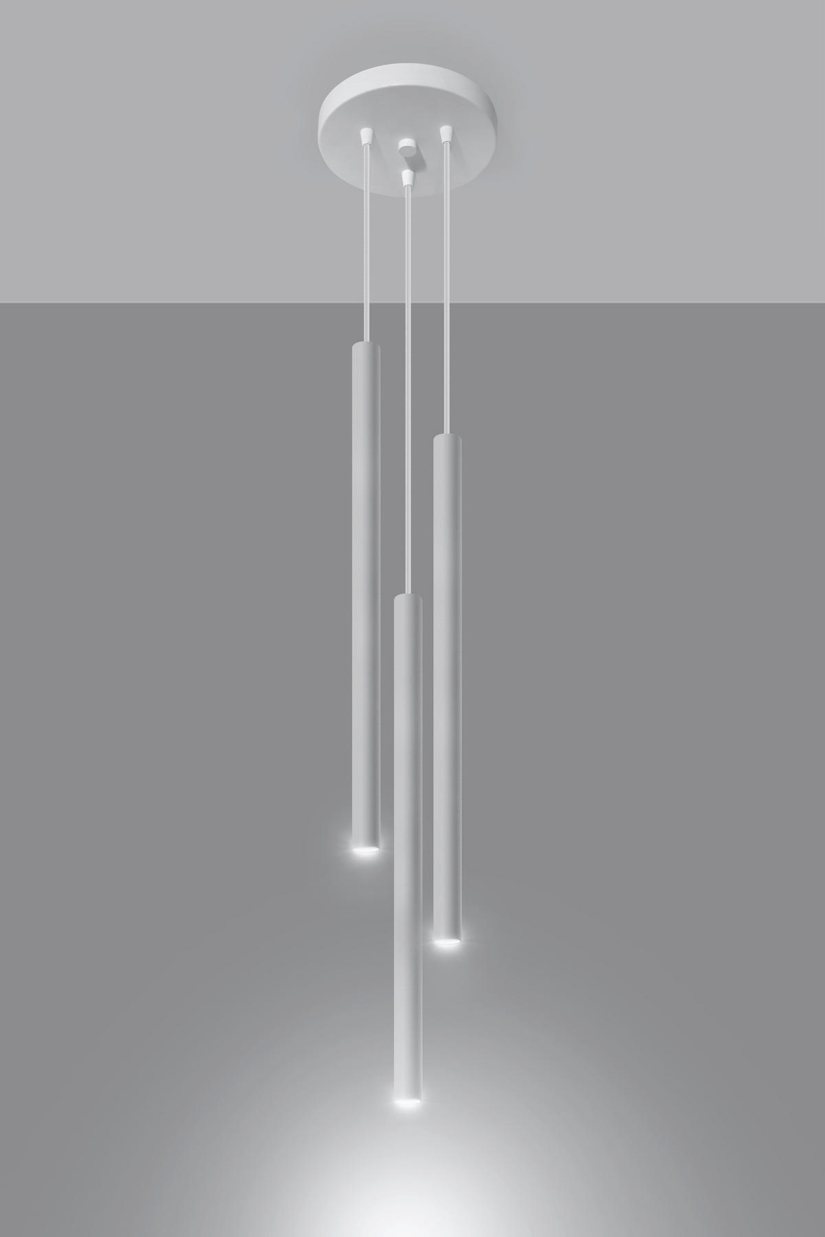 HÄNGELEUCHTE PASTELO 20/20/90 cm   - Weiß, KONVENTIONELL, Metall (20/20/90cm)