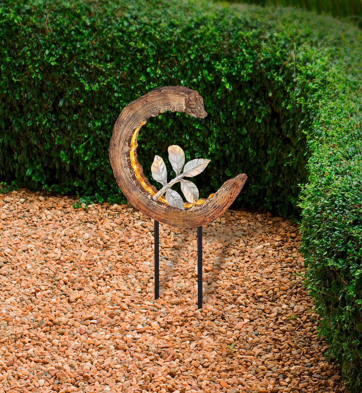 SOLARLEUCHTE - Silberfarben/Schwarz, Design, Kunststoff/Metall (24/10/52cm) - Globo
