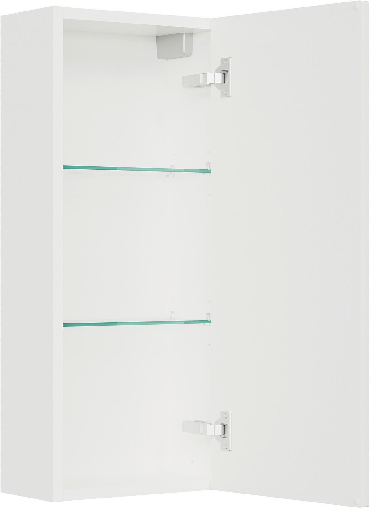 HÄNGESCHRANK 30/70/17 cm  - Chromfarben/Weiß Hochglanz, KONVENTIONELL, Glas/Holzwerkstoff (30/70/17cm) - Sadena