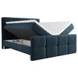 BOXBETT 180/200 cm  in Blau, Dunkelblau  - Chromfarben/Blau, MODERN, Holz/Holzwerkstoff (180/200cm) - Esposa