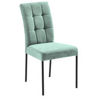 STUHL  ,  , Webstoff  ,  - Schwarz/Mintgrün, Design, Textil/Metall (46/91/61cm) - Xora