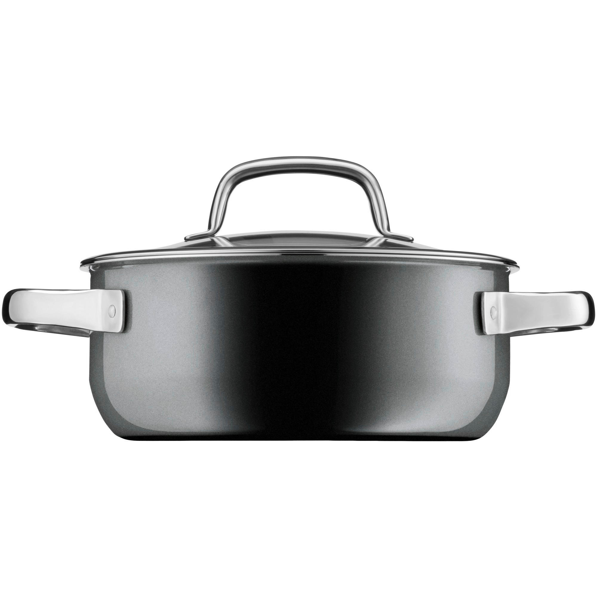 LONEC  Fusiontec  2,4 l  kovina   - temno siva/antracit, Basics, kovina/steklo (20/18cm) - WMF