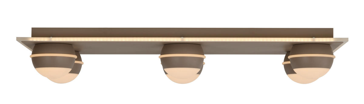 LED-DECKENLEUCHTE Biarritz 74/32/12,5 cm  - Sandfarben, Design, Kunststoff/Metall (74/32/12,5cm)