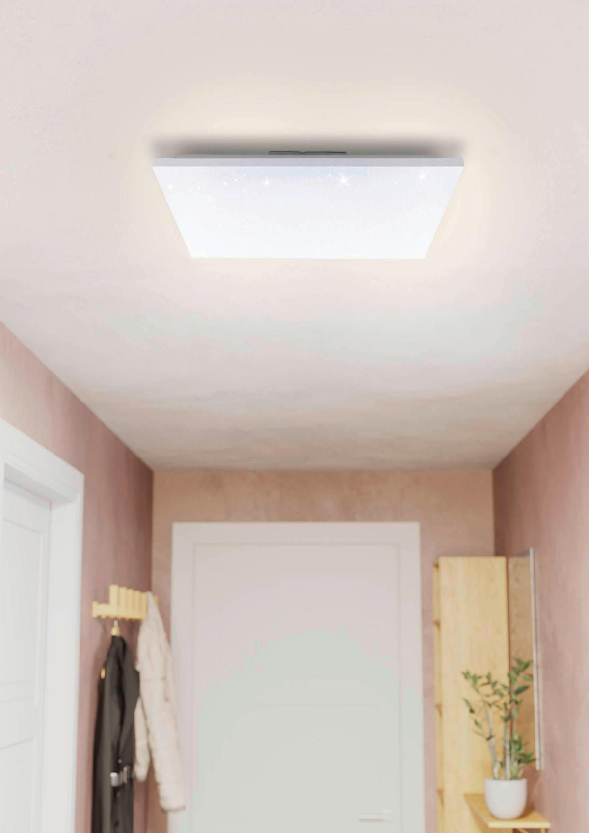 LED-DECKENLEUCHTE 58,7/58,7/6,9 cm   - Weiß, Basics, Kunststoff/Metall (58,7/58,7/6,9cm) - Eglo