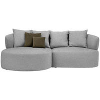 ECKSOFA  in Bouclé Taupe  166/235 cm  - Taupe/Schwarz, MODERN, Kunststoff/Textil (166/235cm) - Hom`in