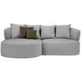 ECKSOFA  in Bouclé Taupe  166/235 cm  - Taupe/Schwarz, MODERN, Kunststoff/Textil (166/235cm) - Hom`in