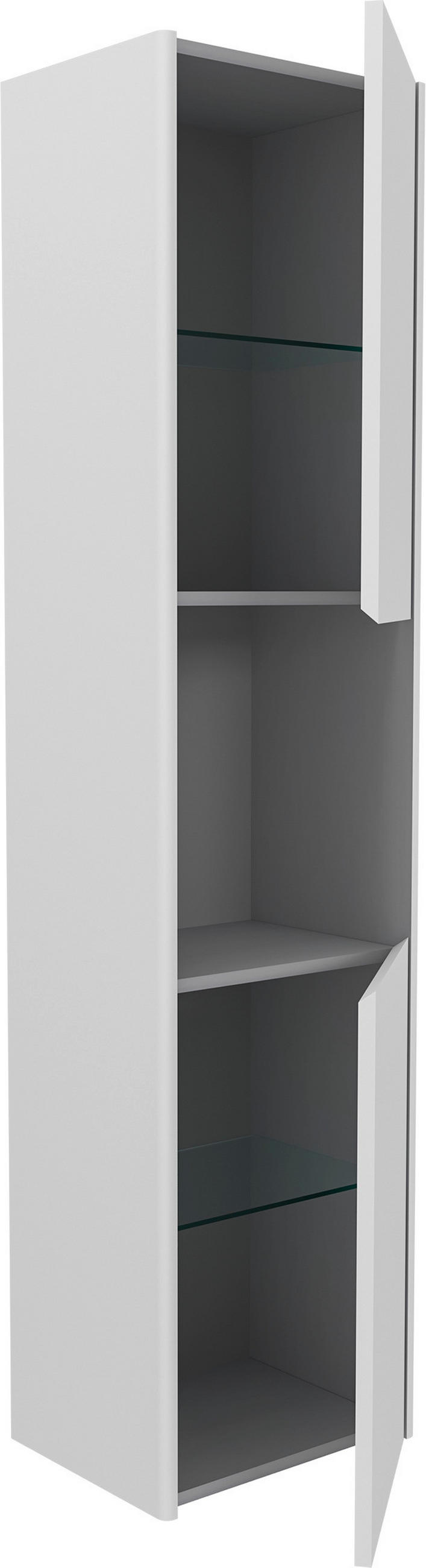 MIDISCHRANK 40/132/30 cm  - Weiß, MODERN, Glas/Holzwerkstoff (40/132/30cm) - MID.YOU