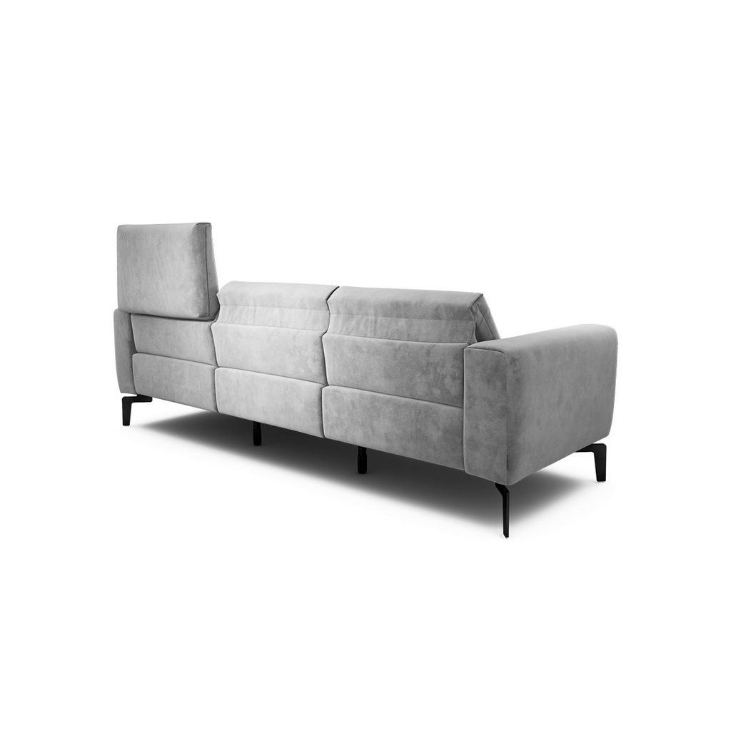 Thumbnail - Sensoo Dreisitzer Cosy, Hellgrau, Textil, 3-Sitzer, 250x86x86-94 cm, Stoffauswahl, Armteil links, rechts, Wohnzimmer, So...