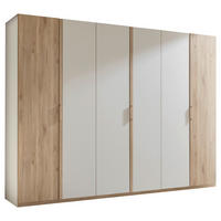 DREHTÜRENSCHRANK in Eichefarben, Kaschmir  - Kaschmir/Eichefarben, Design, Holz/Holzwerkstoff (300/225,5/60,2cm) - Xora