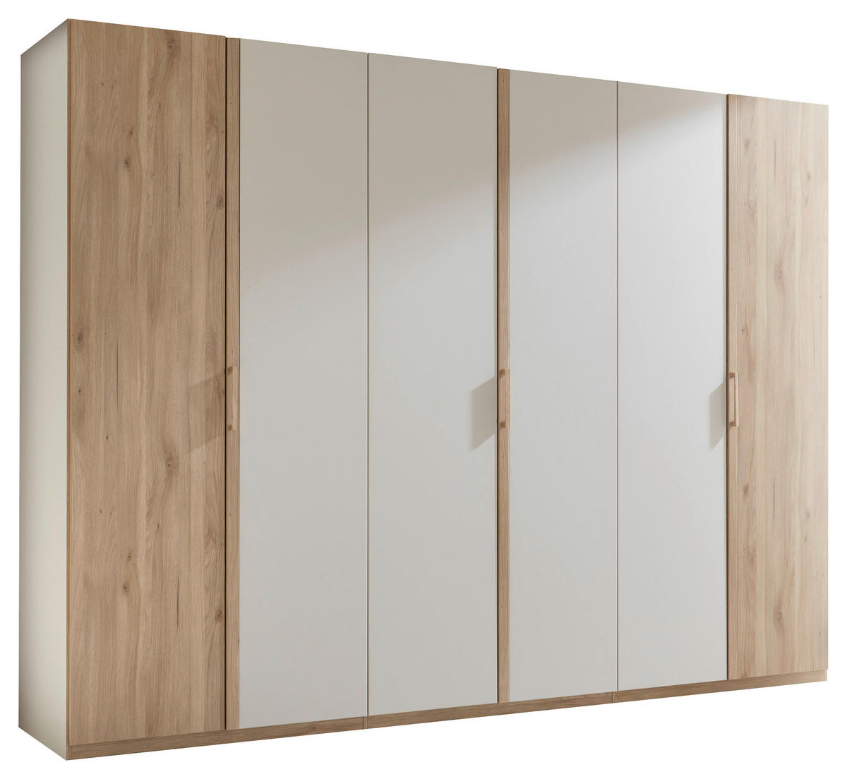 DREHTÜRENSCHRANK in Eichefarben, Kaschmir  - Kaschmir/Eichefarben, Design, Holz/Holzwerkstoff (300/225,5/60,2cm) - Xora