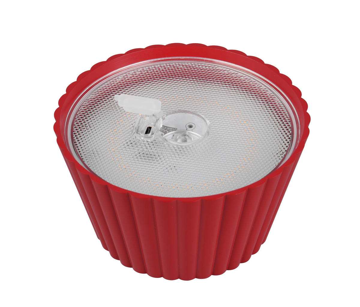 AKKU-TISCHLEUCHTE - Rot, Trend, Metall (13,5/39cm)