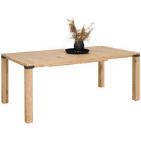 ESSTISCH in Holz, Metall 190(290)/100/75 cm  - Eichefarben/Anthrazit, Design, Holz/Metall (190(290)/100/75cm) - Venjakob