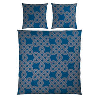 BETTWÄSCHE TIJN Satin 200/200 cm  - Sandfarben/Blau, Design, Textil (200/200cm) - Novel