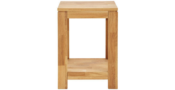 BEISTELLTISCH 40,5/40,5/55 cm Eiche massiv quadratisch  - Natur, Holz (40,5/40,5/55cm) - Linea Natura