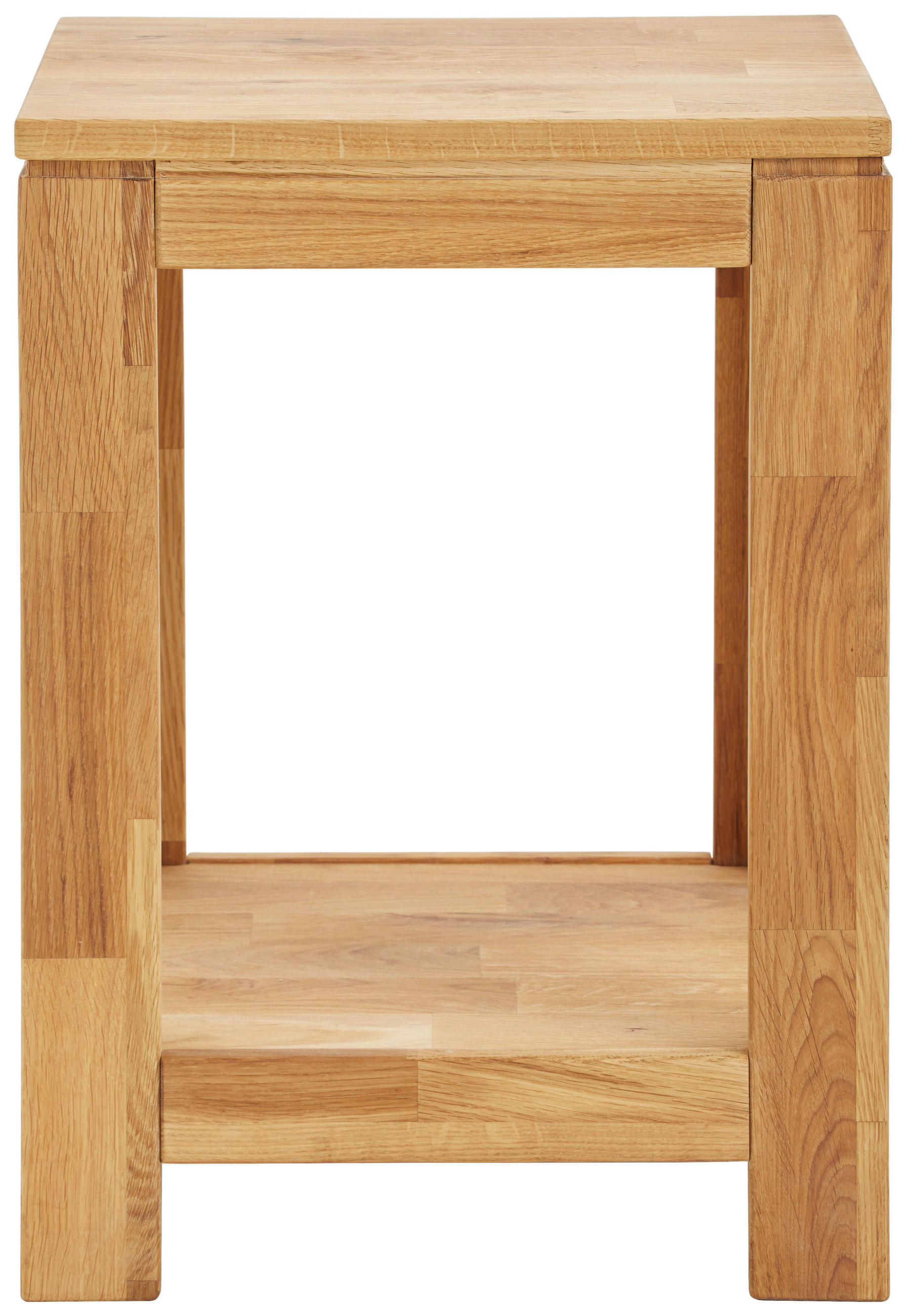 BEISTELLTISCH 40,5/40,5/55 cm Eiche massiv quadratisch  - Natur, Holz (40,5/40,5/55cm) - Linea Natura