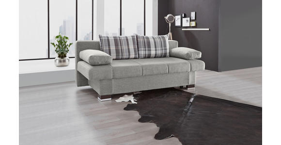 SCHLAFSOFA Grau  - Wengefarben/Alufarben, KONVENTIONELL, Holz/Textil (200/80/94cm) - Novel