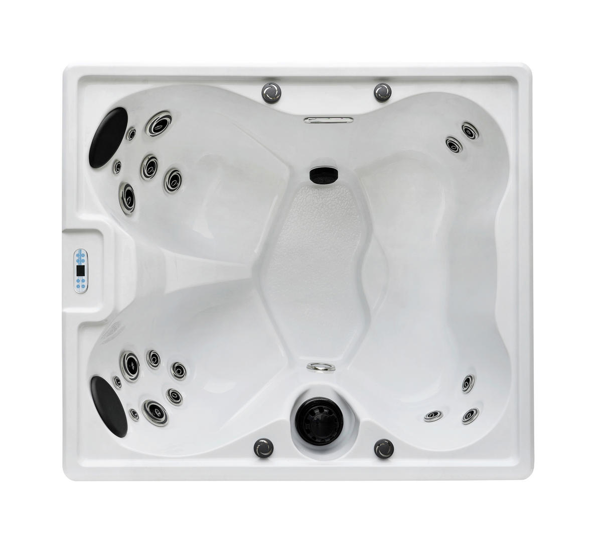 WHIRLPOOL Parma 180/160/76 cm  - Grauweiß, KONVENTIONELL, Kunststoff (180/160/76cm) - Sanotechnik