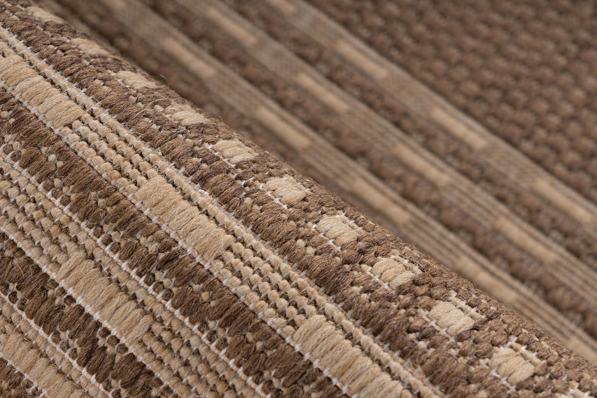 RAVNO TKANI TEPIH  braon     - braon, Osnovno, tekstil (160/230cm)