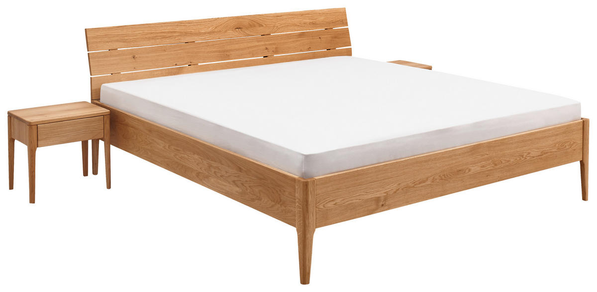 BETT 140/200 cm  in Wildeiche  - Wildeiche, KONVENTIONELL, Holz (140/200cm) - Linea Natura