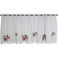 KURZGARDINE   140/50 cm   - Rot/Weiß, Design, Textil (140/50cm)