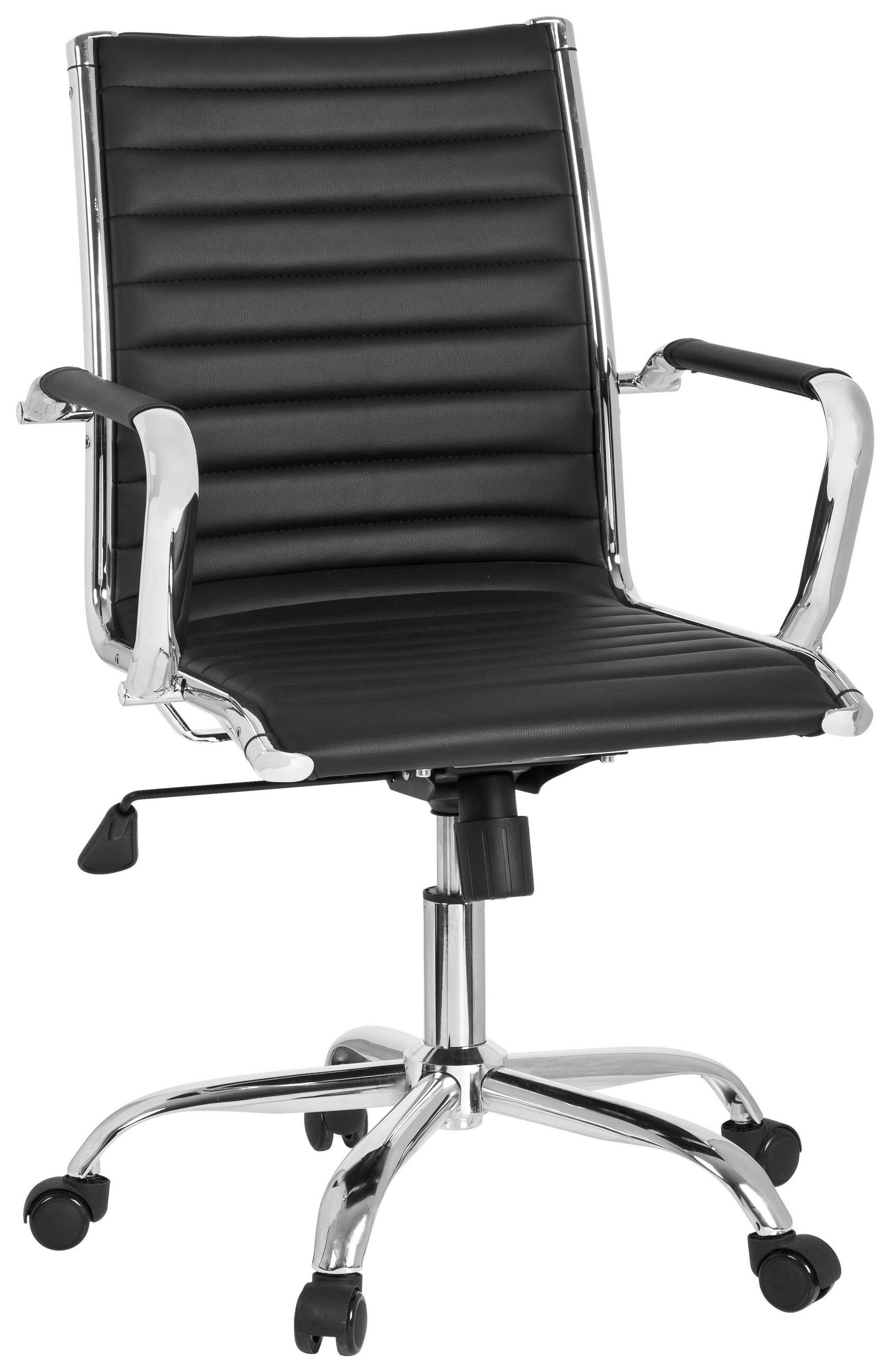 MID.YOU OTOČNÁ ŽIDLE, vzhled kůže, černá