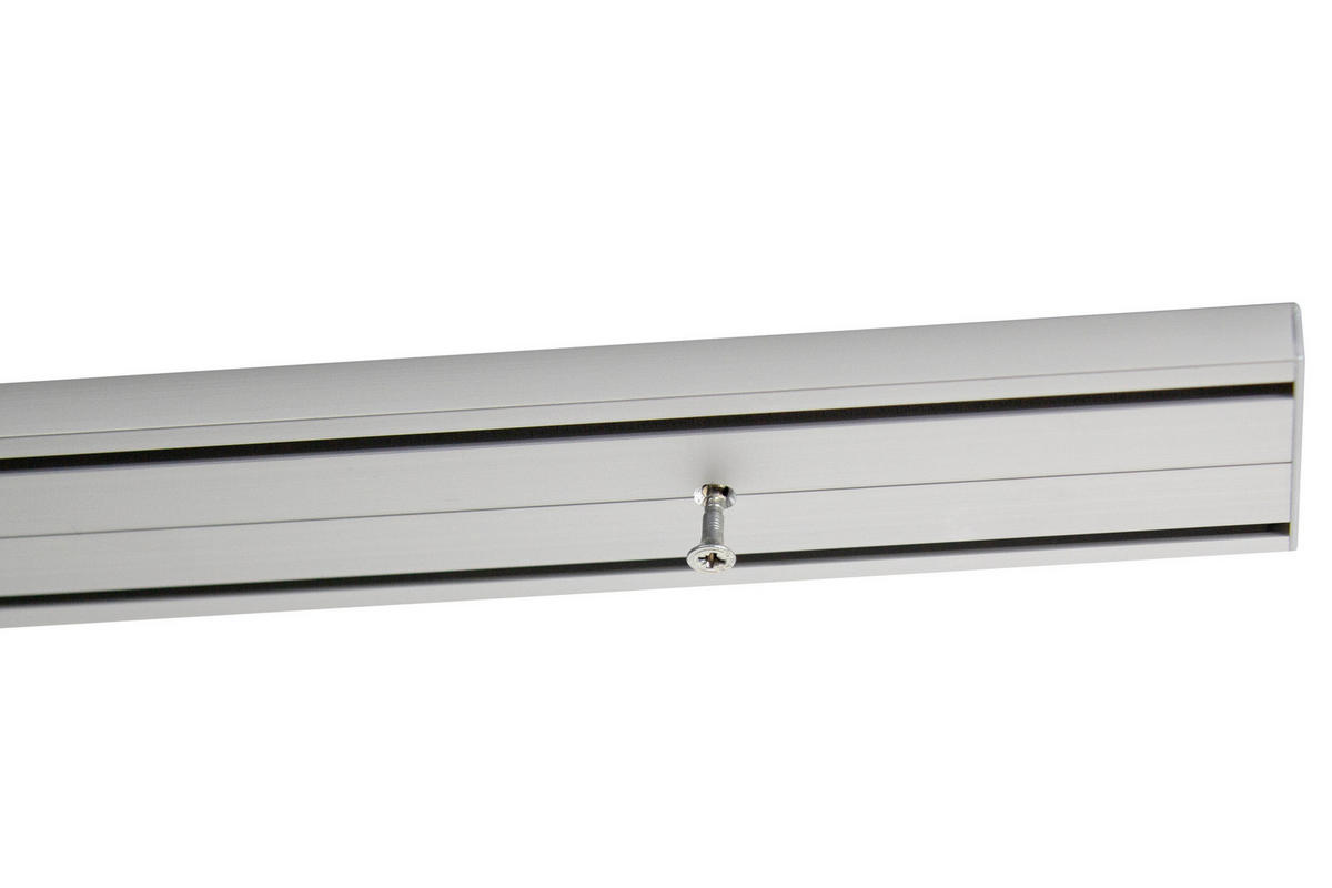 VORHANGSCHIENE  370 cm  - Grau, Basics, Metall (370cm)