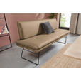 SITZBANK in Metall, Textil Schwarz, Sandfarben  - Sandfarben/Schwarz, Design, Textil/Metall (195/87/65cm) - Dieter Knoll