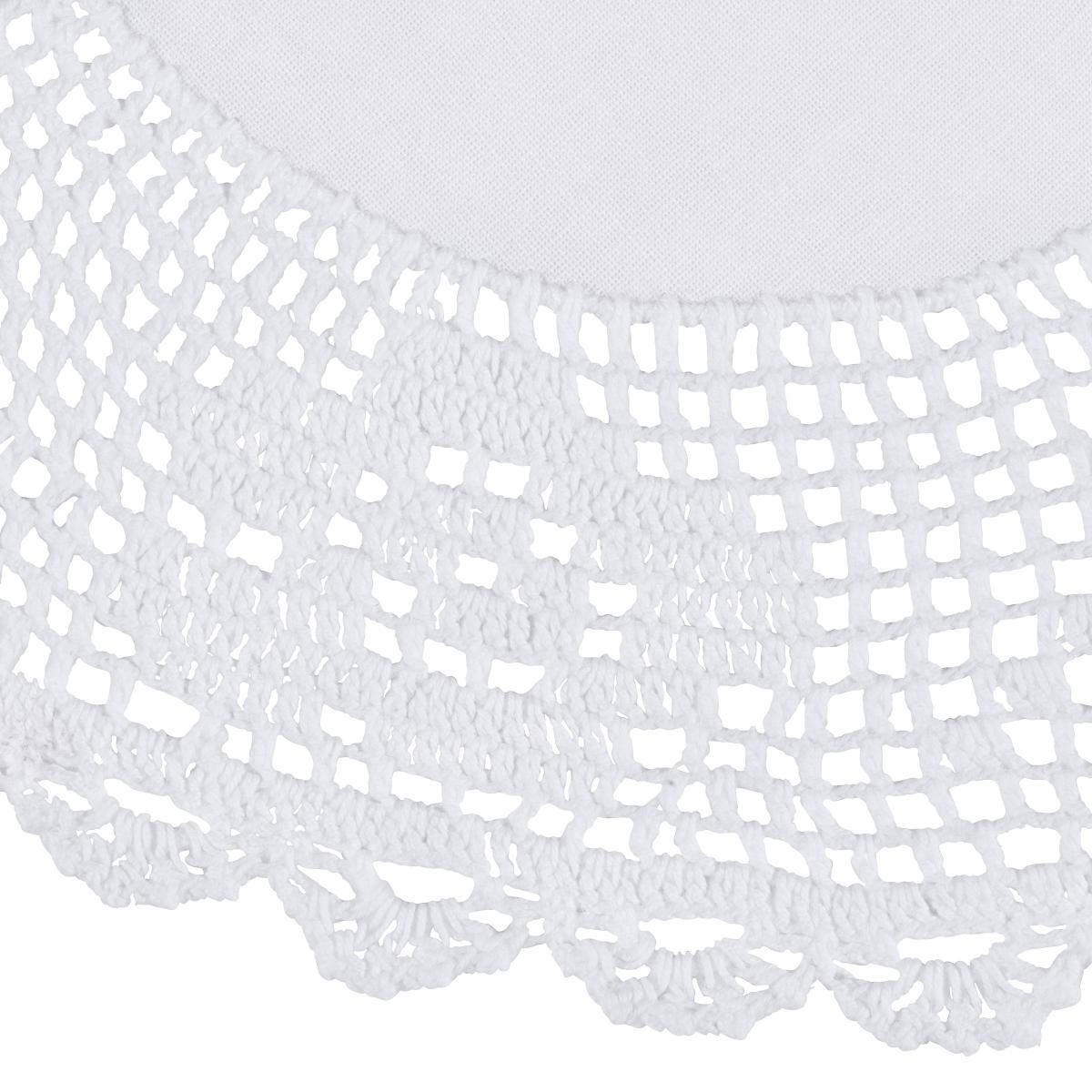 PLATZDECKCHEN Textil Weiß 35/50 cm  - Weiß, LIFESTYLE, Textil (35/50cm)