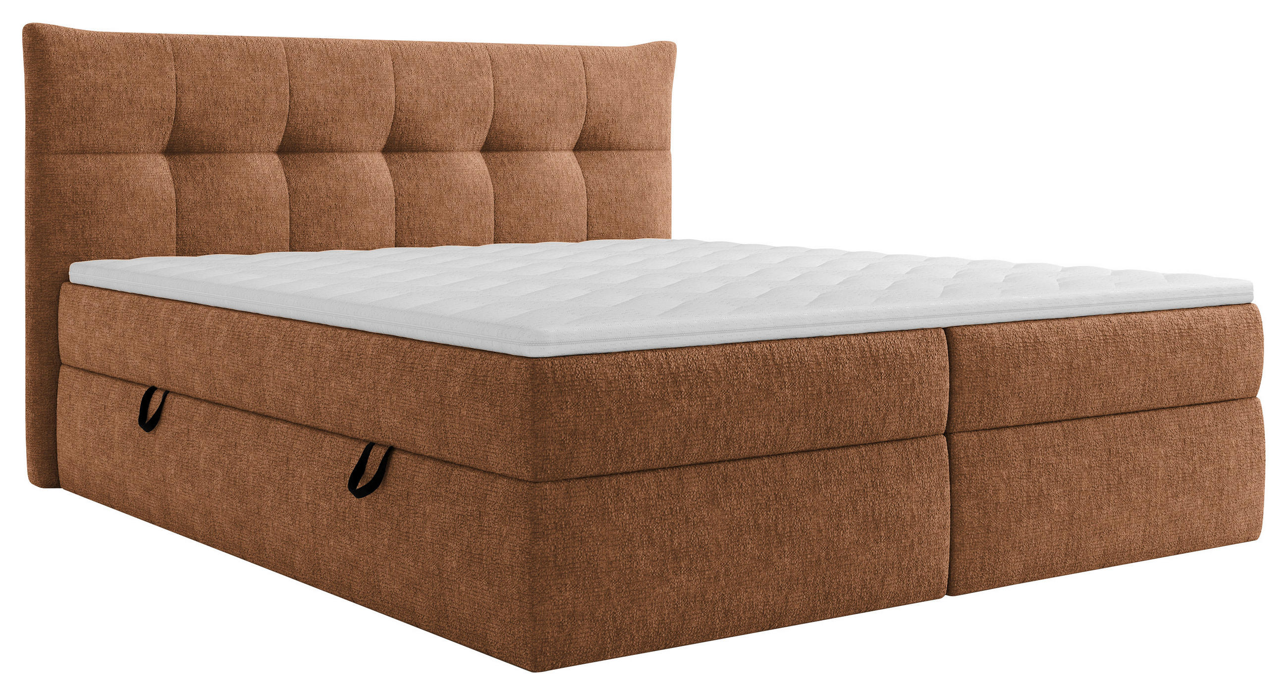 BOXBETT 180/200 cm  in Rostfarben  - Rostfarben/Schwarz, MODERN, Holz/Holzwerkstoff (180/200cm) - Boxxx