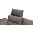 ECKSOFA Graubraun Mikrovelours  - Graubraun/Schwarz, KONVENTIONELL, Kunststoff/Textil (275/170cm) - Carryhome