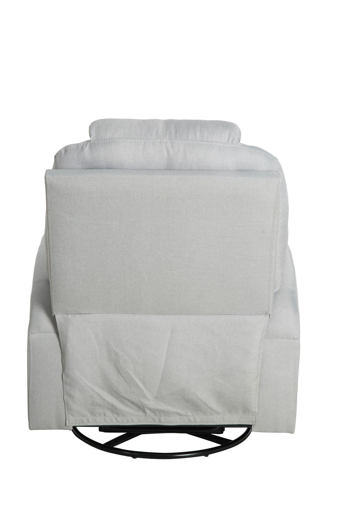 MASSAGESESSEL Mikrofaser Grau    - Schwarz/Grau, MODERN, Textil/Metall (86/110/96cm) - P & B