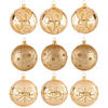 CHRISTBAUMKUGEL-SET 8 cm 9-teilig  - Goldfarben, LIFESTYLE, Glas/Metall (8cm) - X-Mas
