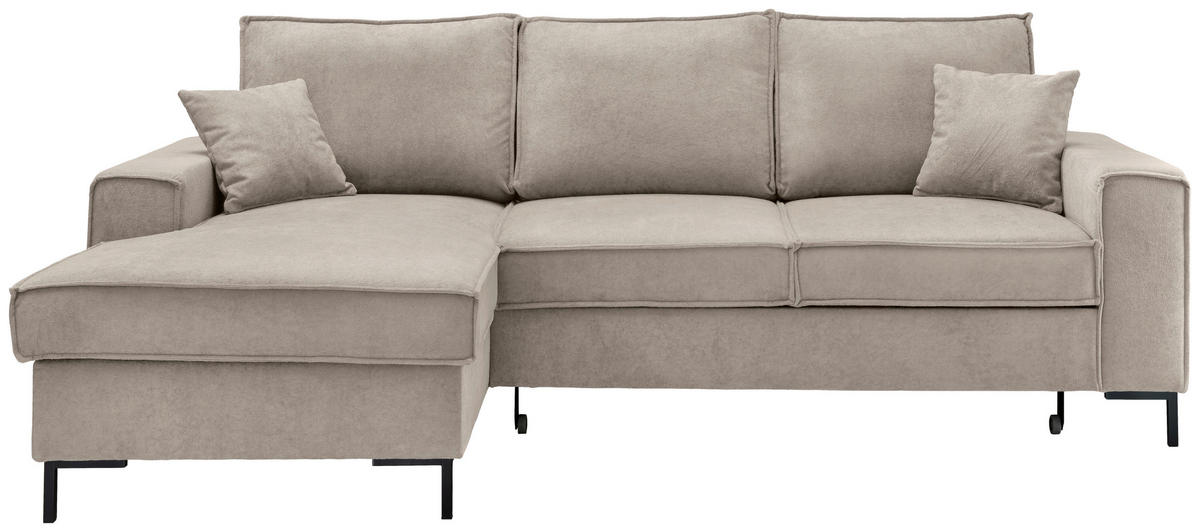 KUTNA GARNITURA tekstil  taupe   - crna/taupe, Moderno, tekstil/metal (150/240cm) - Livetastic