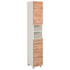 HOCHSCHRANK 30/180/35 cm  - Chromfarben/Eiche Wotan, MODERN, Holzwerkstoff/Kunststoff (30/180/35cm) - Held