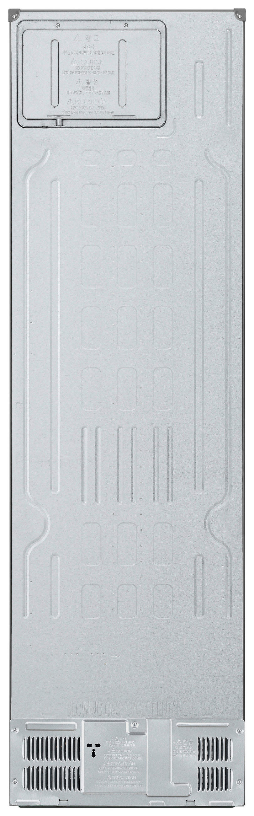 KÜHL-GEFRIER-KOMBINATION 59.5/203/75 cm GBV7270CPY  - Edelstahlfarben, Trend, Glas/Kunststoff (59.5/203/75cm) - LG