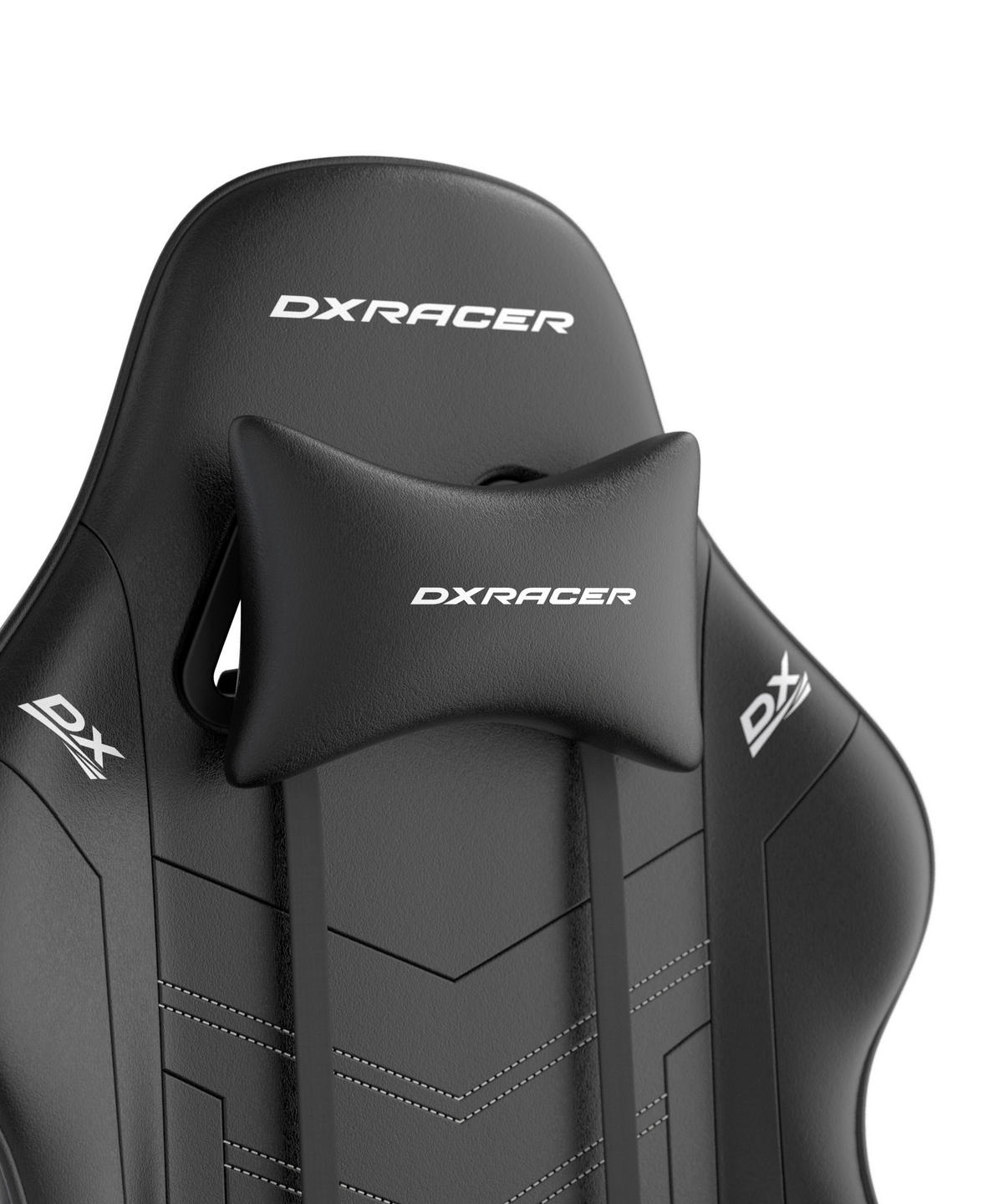 GAMINGSTUHL  in Lederlook Schwarz  - Schwarz/Weiß, KONVENTIONELL, Kunststoff/Textil (70/132/70cm) - Dxracer