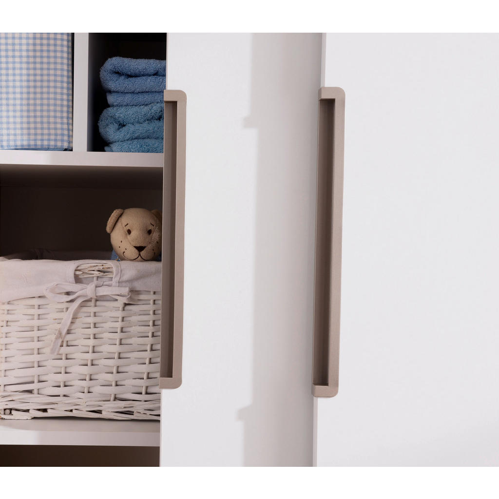 Thumbnail - Paidi Schiebetürenschrank, Weiß, Eiche, Holzwerkstoff, 4 Fächer, 2 Schublade(n) Schubladen, 123.6x206.9x63.9 cm, Beimöbe...