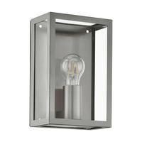 AUSSENWANDLEUCHTE - Klar/Edelstahlfarben, Konventionell, Glas/Metall (26/17/10cm) - Eglo