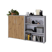 AKTENSCHRANK 168,8/113,6/33 cm  - Hellgrau/Eiche Artisan, MODERN, Holzwerkstoff (168,8/113,6/33cm) - MID.YOU