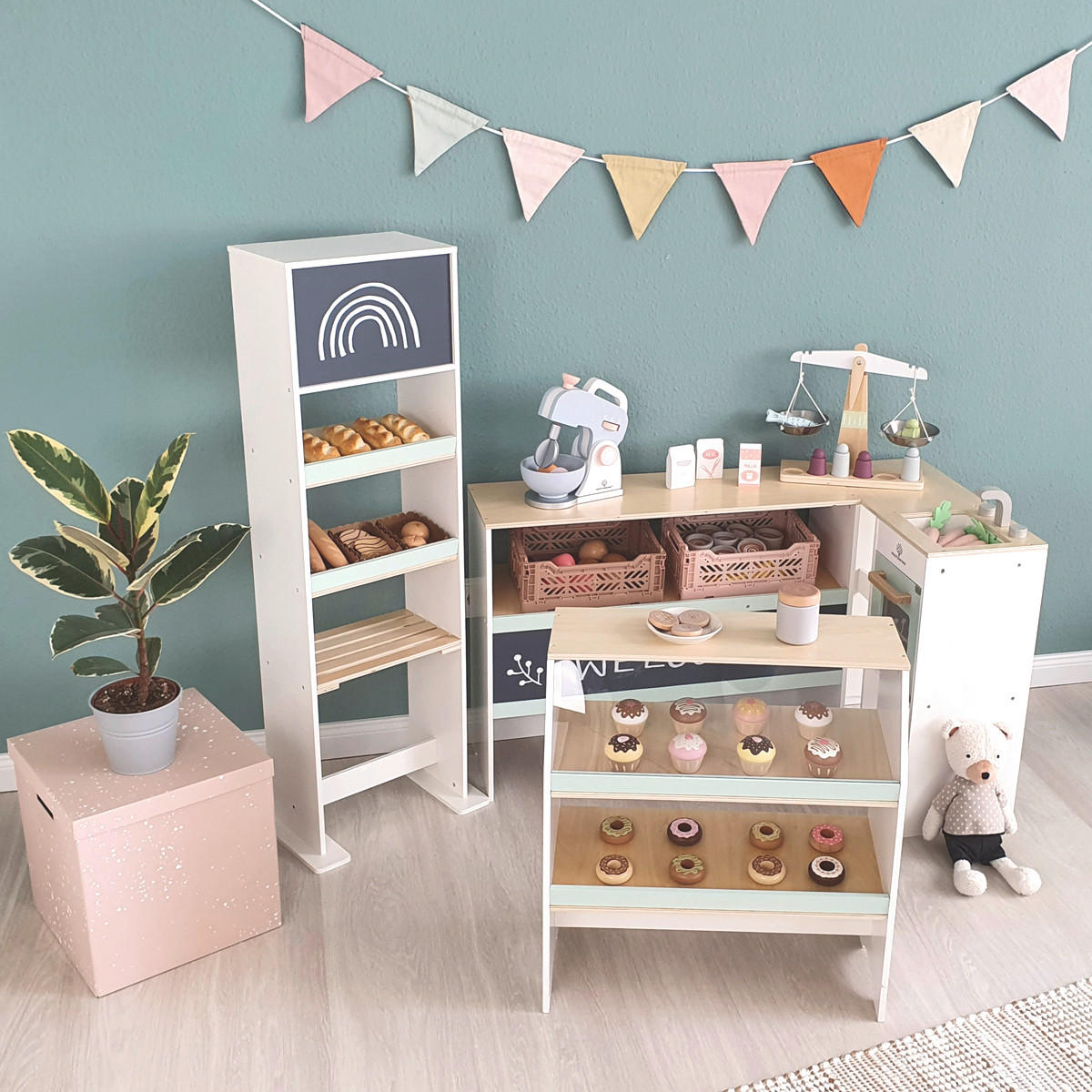 KAUFLADEN AVENA  - Naturfarben/Weiß, Basics, Holz/Holzwerkstoff (70/22/55cm) - MUSTERKIND