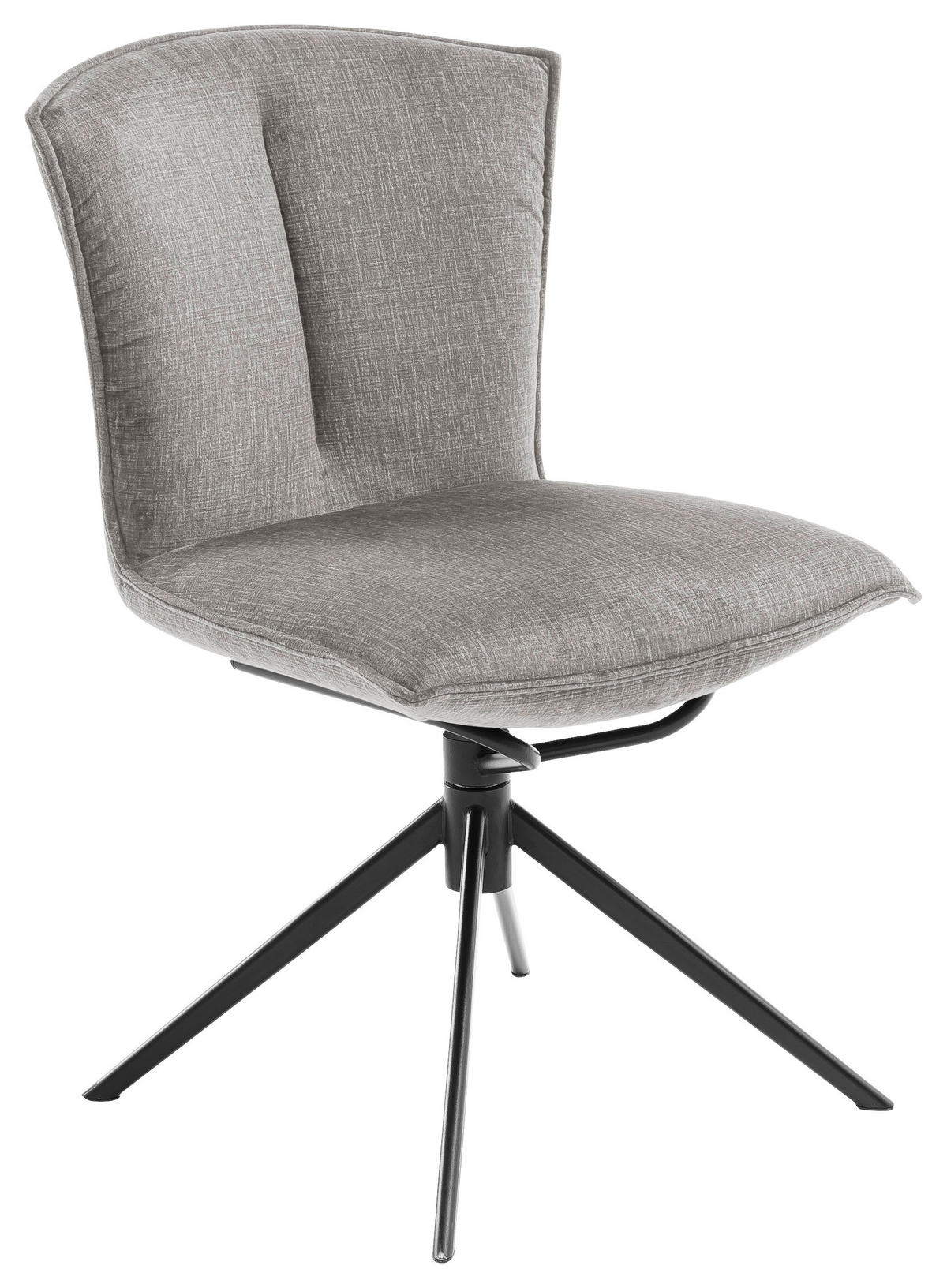 STUHL - Hellgrau/Schwarz, Design, Textil/Metall (53/88/62cm) - Novel
