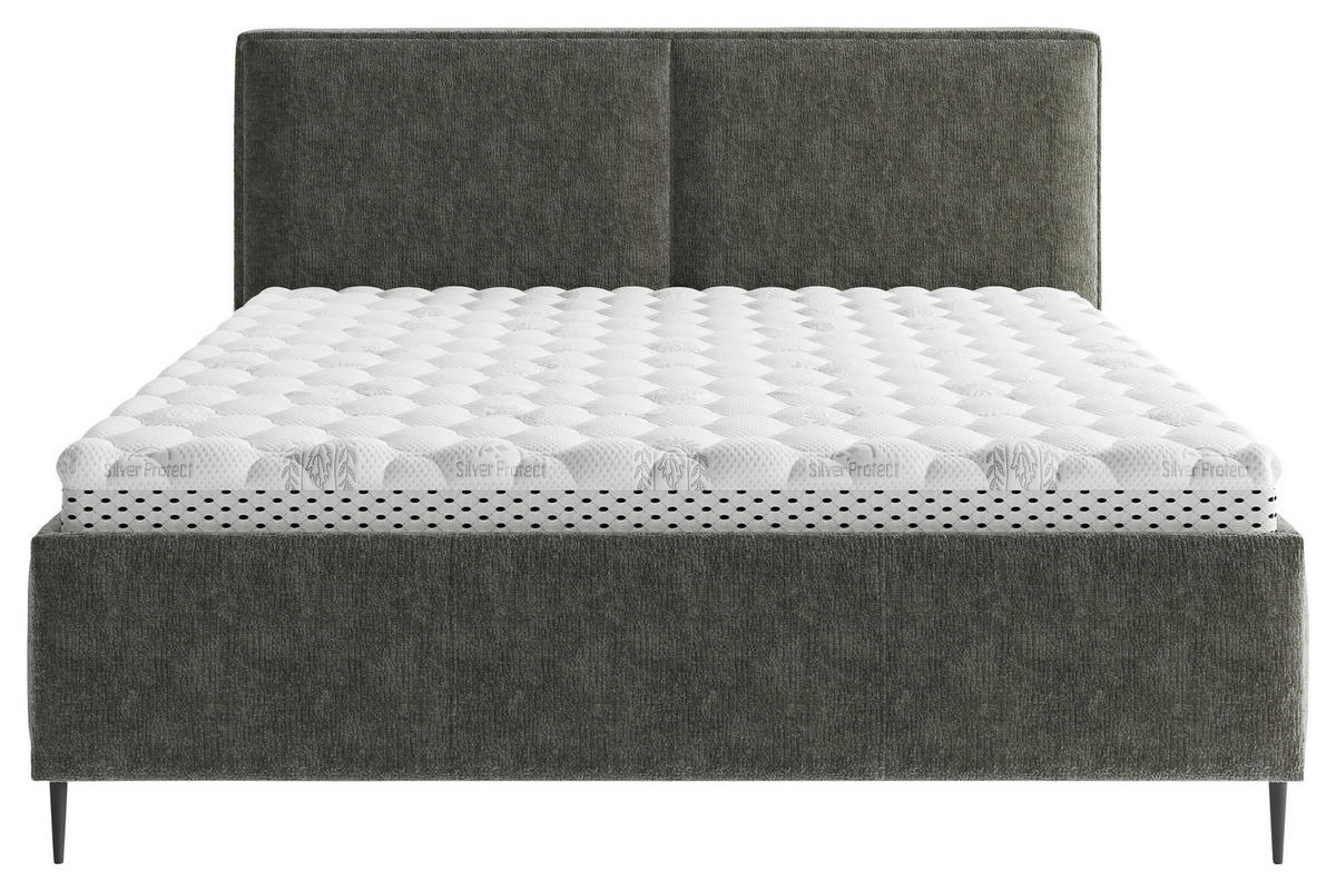 STOPPAD SÄNG 160/200 cm  i antracit  - svart/antracit, Modern, metall/trämaterial (160/200cm) - MID.YOU