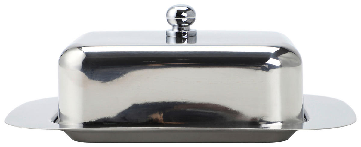 BUTTERDOSE Metall  - Silberfarben, Design, Metall (18,5/12,2/7cm) - Echtwerk