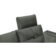 ECKSOFA in Mikrovelours Dunkelgrün  - Dunkelgrün/Schwarz, KONVENTIONELL, Kunststoff/Textil (170/275cm) - Carryhome