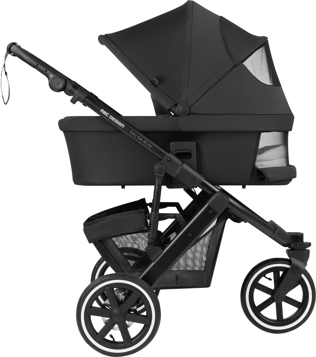 KOMBIKINDERWAGEN  SALSA RUN  INK  - Schwarz, Basics, Textil/Metall (95/63/109cm) - ABC Design