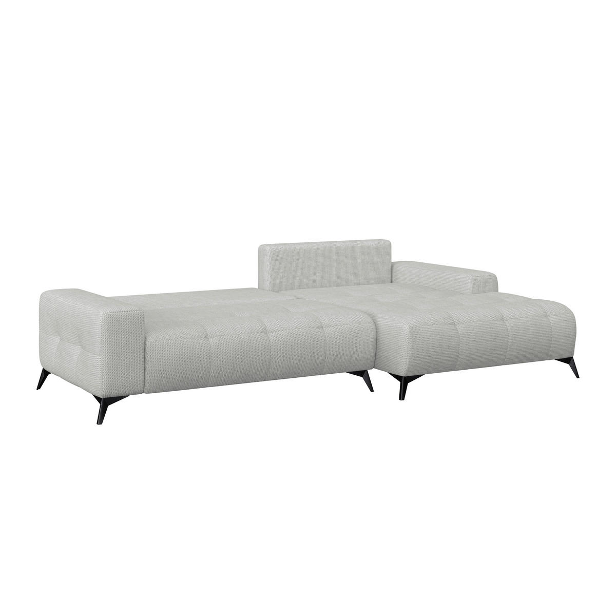 HÖRNSOFFA i flatväv blågrå  - blågrå/svart, Trend, metall/textil (290/175cm) - MID.YOU