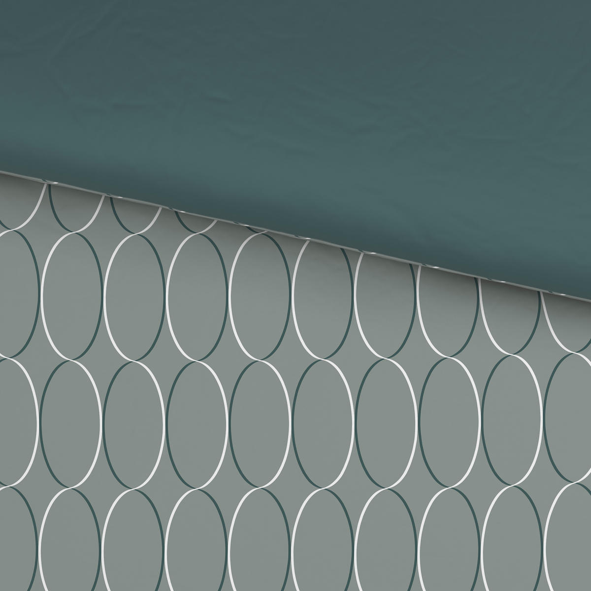 WENDEBETTWÄSCHE Mavie Satin 140/200 cm  - Grün, KONVENTIONELL, Textil (140/200cm) - Novel