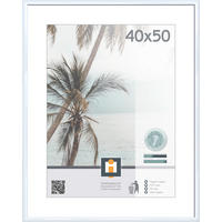 RÁM NA OBRAZY, 1 foto 40 cm x 50 cm - biela, Basics, plast/sklo (41,2/51,1cm)
