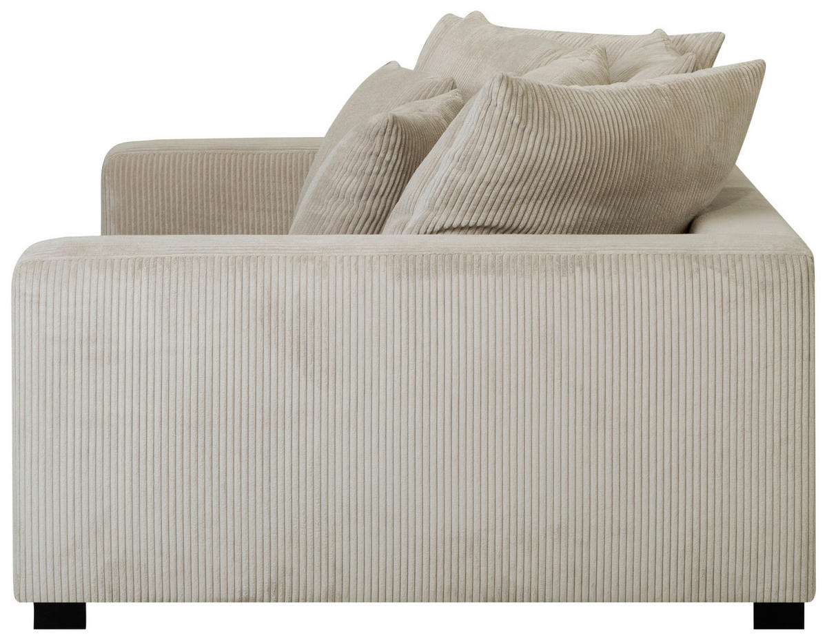 2,5-SITS SOFFA i manchester beige  - beige/svart, Klassisk, trä/textil (198/83/126cm) - Pure Home Comfort